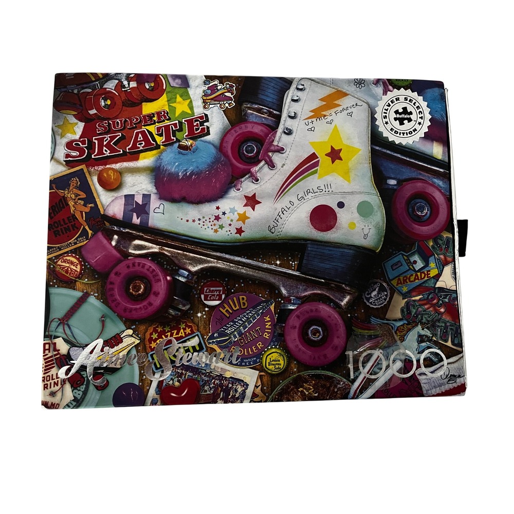 Buffalo Games Skate Night Jigsaw Puzzle 1000 Pc Aimee Stewart Retro Roller Rink